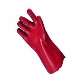 Guante PVC rojo